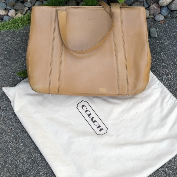 Coach Handbags - Vintage Coach Camel Leather Satchel Handbag